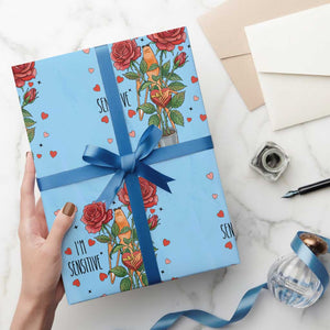 Marcus The Worm Valentine Meme Wrapping Paper Roll I Am Senstive TS14 Light Blue Print Your Wear