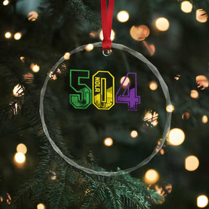 Mardi Gras 504 Nola New Orleans Louisiana LA Crystal Glass Ornament TS11 Print Your Wear