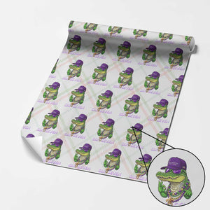 Mardi Gras Alligator Wrapping Paper Roll Funny Six Seven MAGA Political Meme TS14 Christmas Plaid Print Your Wear