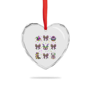 Mardi Gras Coquette Heart Crystal Glass Ornament Glitter Print Louisiana New Orleans Party Custume Beads TS10 Print Your Wear