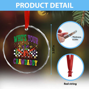 Mardi Gras Crawfish Crystal Glass Ornament Who Is Your Crawdaddy TS14 Print Your Wear