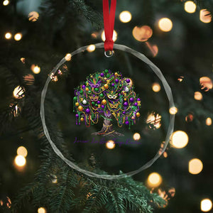 Mardi Gras Mask Tree Crystal Glass Ornament Laissez Les Bon Temps Rouler TS14 Print Your Wear