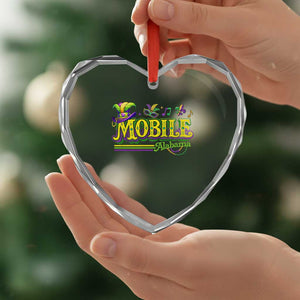 Mardi Gras Mobile Alabama AL Carnival Beads Heart Crystal Glass Ornament TS11 Print Your Wear