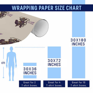 Mardi Gras Raccoon Wrapping Paper Roll Yee Haw Cowboy Mardi Gras Carnival Trendy Meme TS14 Print Your Wear