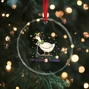 Mardi Gras Silly Goose Crystal Glass Ornament Off To Cause A Kerfuffle TS14 Print Your Wear