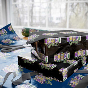 Mardi Gras Wrapping Paper Roll New Orleans Carnival Girly Fat Tuesday TS11 Black Print Your Wear
