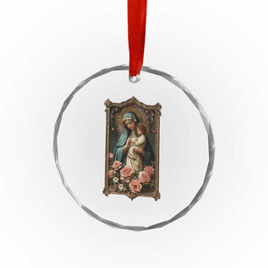 Marian Catholic Ave Maria Crystal Glass Ornament Blessed Mother Mary Hail Vintage Aesthetic TS09 Print Your Wear