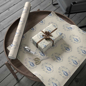Marian Catholic Wrapping Paper Roll Virgin Mary Catholic Floral Women Religious TS10 Beige Print Your Wear