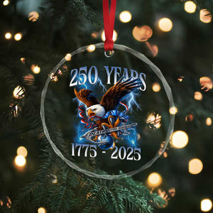 Marine Veteran 250th Anniversary Crystal Glass Ornament Eagle Patriotic Military Gift for Marines Veterans TS10 Print Your Wear