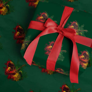 Marley Guitarist Wrapping Paper Roll Smoke Cannabis Leaf 420 Rastafari Rasta Reggae Music TS10 Green Print Your Wear