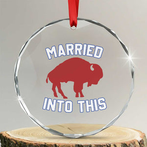 Married Into This BFB Crystal Glass Ornament Vintage Sport Mafia Wife Wedding Gifts TS10 Transparent Glass 3'' Circle Print Your Wear