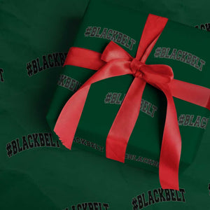 Martial Arts Karate Black Belt Wrapping Paper Roll Retro Varsity Vintage TS10 Green Print Your Wear
