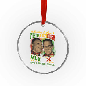 Martin Luther King And Malcolm X Crystal Glass Ornament Brothers In Arms Fighting Terrorism 1964 Black History TS11 Print Your Wear