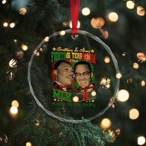 Martin Luther King And Malcolm X Crystal Glass Ornament Brothers In Arms Fighting Terrorism 1964 Black History TS11 Print Your Wear