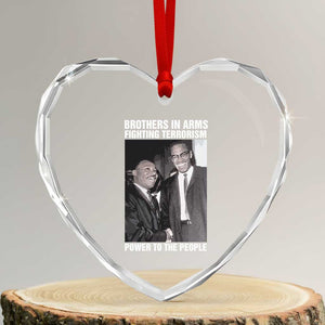 Martin Luther King And Malcolm X Heart Crystal Glass Ornament Brothers In Arms Fighting Terrorism Power To The People TS11 Transparent Glass 3'' Heart Print Your Wear