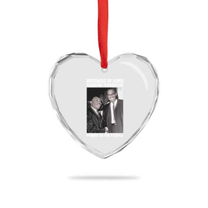 Martin Luther King And Malcolm X Heart Crystal Glass Ornament Brothers In Arms Fighting Terrorism Power To The People TS11 Print Your Wear