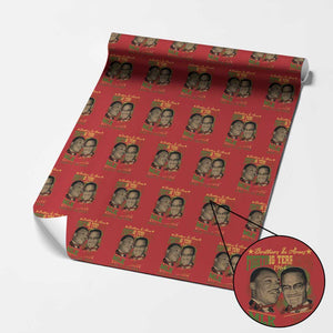 Martin Luther King And Malcolm X Wrapping Paper Roll Brothers In Arms Fighting Terrorism 1964 Black History TS11 Red Print Your Wear