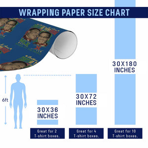 Martin Luther King And Malcolm X Wrapping Paper Roll Brothers In Arms Fighting Terrorism 1964 Black History TS11 Print Your Wear