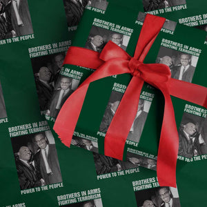 Martin Luther King And Malcolm X Wrapping Paper Roll Brothers In Arms Fighting Terrorism Power To The People TS11 Green Print Your Wear