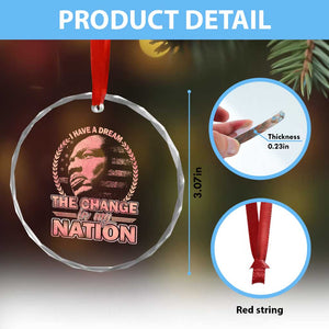 Martin Luther King Crystal Glass Ornament Retro Black History Month Civil Rights TS10 Print Your Wear