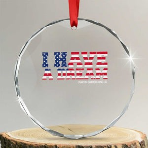 Martin Luther King Jr Crystal Glass Ornament Black History African American TS14 Transparent Glass 3'' Circle Print Your Wear