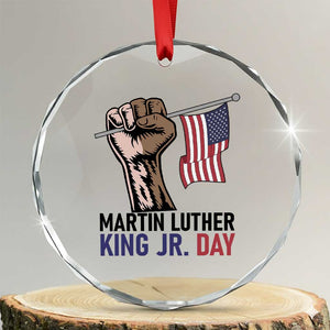 Martin Luther King Jr Crystal Glass Ornament Black History Month TS14 Transparent Glass 3'' Circle Print Your Wear