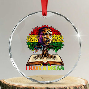 Martin Luther King Jr Crystal Glass Ornament Black History Month Melanin African TS14 Transparent Glass 3'' Circle Print Your Wear