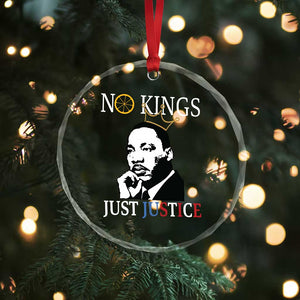 Martin Luther King Jr Crystal Glass Ornament No Kings Just Justice TS14 Print Your Wear