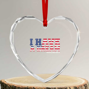 Martin Luther King Jr Heart Crystal Glass Ornament Black History African American TS14 Transparent Glass 3'' Heart Print Your Wear