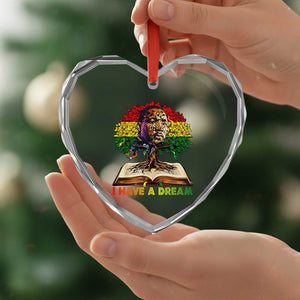 Martin Luther King Jr Heart Crystal Glass Ornament Black History Month Melanin African TS14 Print Your Wear