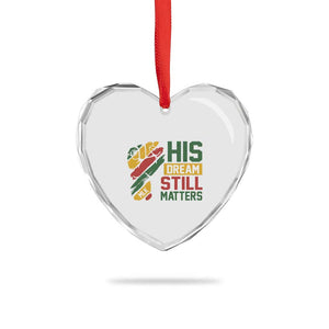 Martin Luther King Jr Heart Crystal Glass Ornament His Dream Still Matters MLK Day TS11 Print Your Wear