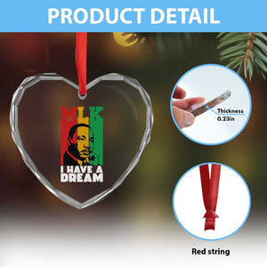 Martin Luther King Jr Heart Crystal Glass Ornament I Have Dream MLK Quote TS14 Print Your Wear