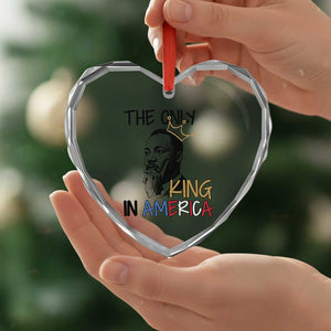 Martin Luther King Jr Heart Crystal Glass Ornament The Only King An America TS14 Print Your Wear