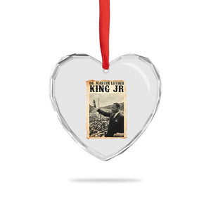 Martin Luther King Jr MLK Day Heart Crystal Glass Ornament TS14 Print Your Wear
