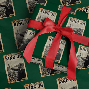 Martin Luther King Jr MLK Day Wrapping Paper Roll TS14 Green Print Your Wear
