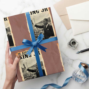 Martin Luther King Jr MLK Day Wrapping Paper Roll TS14 Mocha Print Your Wear