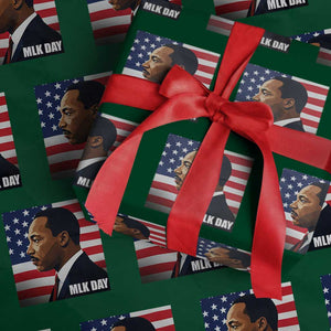 Martin Luther King Jr Wrapping Paper Roll Human Rights TS14 Green Print Your Wear