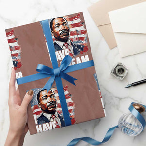 Martin Luther King Jr Wrapping Paper Roll I Have A Dream TS14 Mocha Print Your Wear