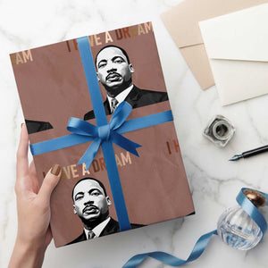 Martin Luther King Jr Wrapping Paper Roll I Have a Dream Cool Melanin Black History TS14 Mocha Print Your Wear