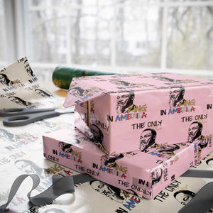 Martin Luther King Jr Wrapping Paper Roll The Only King An America TS14 Light Pink Print Your Wear