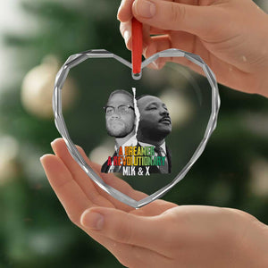 Martin Luther King Malcolm X Heart Crystal Glass Ornament A Dreamer A Revolutionary Black Leaders TS11 Print Your Wear