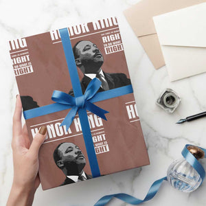 Martin Luther King Wrapping Paper Roll The Time Is Always Right To Do What Is Right TS10 Mocha Print Your Wear