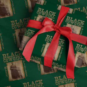 Mary Fields Wrapping Paper Roll Black Cowgirl Pioneer Western Legend Vintage TS02 Green Print Your Wear