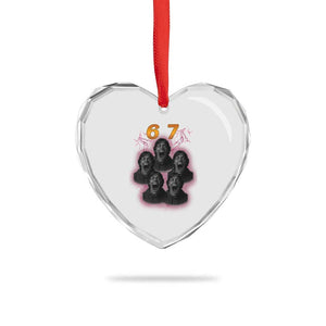 Mason 6 7 Meme Graphic Heart Crystal Glass Ornament Six Seven 67 Meme Horror Edit Bootleg TS02 Print Your Wear