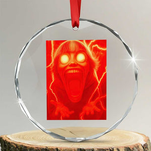 Mason 67 Devil Edit Graphic Crystal Glass Ornament Viral 6 7 Possession Six Seven Meme TS02 Transparent Glass 3'' Circle Print Your Wear