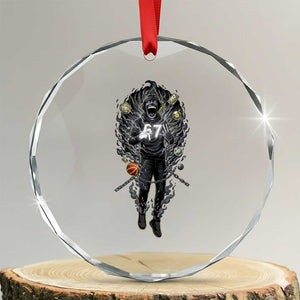 Mason 67 Energy Overload Crystal Glass Ornament Six Seven Meme Lightning Horror Devil Edit TS02 Transparent Glass 3'' Circle Print Your Wear