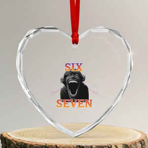 Mason 67 Kid Meme Heart Crystal Glass Ornament Devil Edit Viral Six Seven Scream TS02 Transparent Glass 3'' Heart Print Your Wear