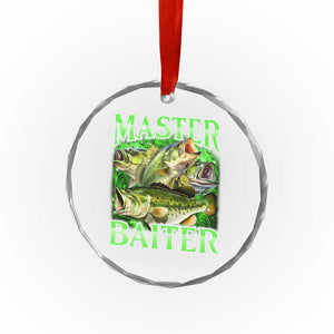 Master Baiter Crystal Glass Ornament Funny Bass Fishing Fisher Bootleg Graphic TS10 Print Your Wear