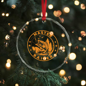 Master Baiter Crystal Glass Ornament Retro Bass Fishing Funny Fisher Fish Fisherman TS10 Print Your Wear