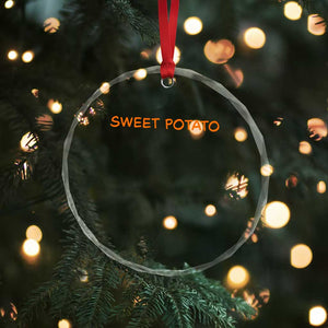 Matching Thanksgiving Couples Crystal Glass Ornament Funny Sweet Potato Fall Couple TS10 Print Your Wear